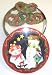 Gourmet Food : Scott's Cakes 1 lb. White Chocolate Covered Pretzel with Christmas Jimmies in a Season Greetings Tin