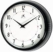 Retro Black Metal Wall Clock By Infinity Instruments