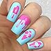 Icecream Nail Vinyls By Twinkled T - 1 Sheet of 24 Vinyls