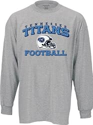 Tennessee Titans -Grey- Stacked Helmet Long Sleeve T-Shirt