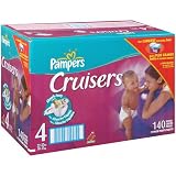  : Pampers Cruisers Size 4 - 2 x 70 ct Total 140 Diapers