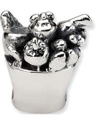 Reflection Beads Silver Fruit Bowl Food Bead
