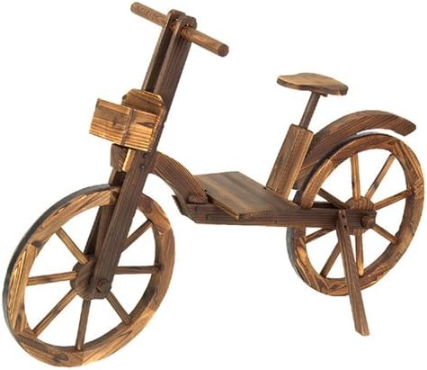 Astonica 50302414 Olde Tyme Rustic Wood Bicycle Garden Planter