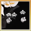 LY 5Pcs Fashion Nail Art 3d Crown Shaped Rhinestone Metal Decoration B0072