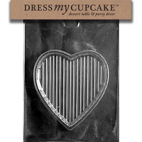 Dress My Cupcake DMCV067B Chocolate Candy Mold, Large Pour Box-Bottom, Valentine's Day