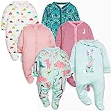 NEXT ネクスト ベビー ロンパース 足つき 恐竜 ウサギ カバーオール 3枚組 肌着 綿 60 70 80 90 (6-9か月 うさぎ)