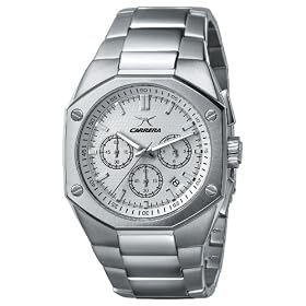 Men's Carrera� Sprint Chronograph Watch Stainless Steel Band White Dial