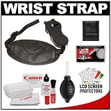 Zeikos Professional Wrist Grip Strap + Canon Cleaning Accessory Kit for Canon Rebel XSi, XS, T1i, T2i, EOS 60D, 50D, 5D, 7D, 1D, 1Ds Mark II II IV Digital SLR Cameras