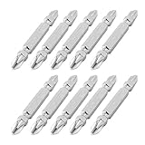 uxcell スクリュードライバービット　金属素材　シルバートーン　10枚入り