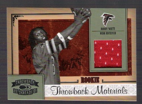 RODDY WHITE 2005 Donruss Throwback Threads Materials #222 JERSEY Rookie Card RC Atlanta Falcons Football