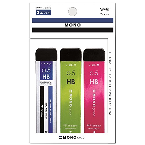 トンボ鉛筆 シャープ芯 モノグラフMG 0.5 HB ECG-321X 3色 3個 トンボ鉛筆 シャープ芯 モノグラフMG 0.5 HB ECG-321X 3色 3個