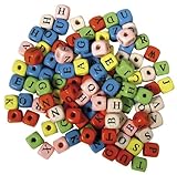 RAYHER - Holz-Buchstabenw�rfel, 10x10 mm, SB-Btl. 50g, gemischt