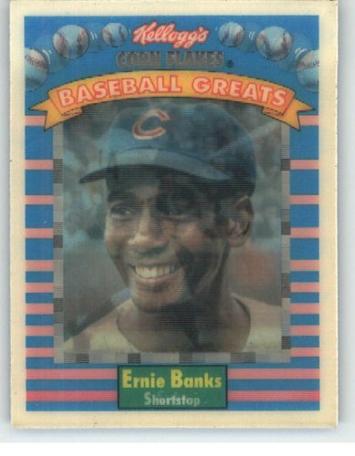 1991 Kellogg's Baseball Greats #4 Ernie Banks - Chicago Cubs (3-D Sportsflics) (Baseball Cards)