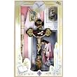 Boxed First Communion Gift Set - English - Rosary Necklace - Missal - Candle - Keepsake - Mini Certificate - Purse (Girl) or Armband (Boy) - Box Size: 16'' x 10''