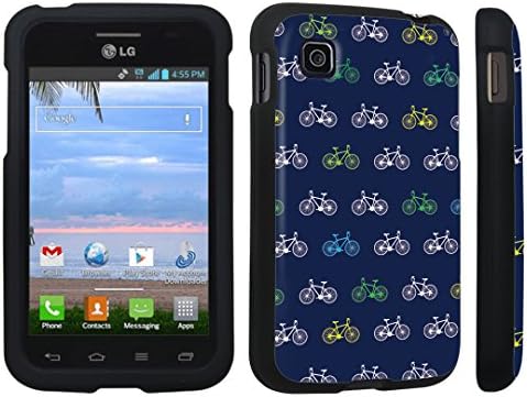 DuroCase LG Optimus Dynamic II L39C Hard Case Black - (Navy Bicycle)