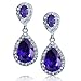 Bling Jewelry Pave CZ Amethyst Color Teardrop title=