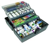 ArtBin Upscale Tool Box with Metal Links, Slate Grey, 3-Tray