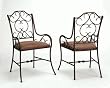 La Questa Antique Black/Bronze Chair with Brown Distressed Faux Leather Fabric By Powell Furniture