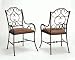 Kitchen & Housewares : Powell La Questa "Antique Black/Bronze" Chair - Brown Faux Leather