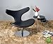 Edler Designer Sessel DOLPHIN von DAN-FORM -Echt Leder- Schwarz von QUBO-DESIGN