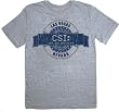 CSI Crime Scene Investigation Las Vegas Badge Gray T-Shirt Tee