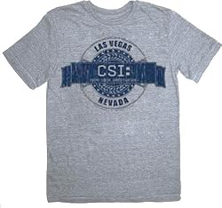 CSI Crime Scene Investigation Las Vegas Badge Gray T-Shirt Tee