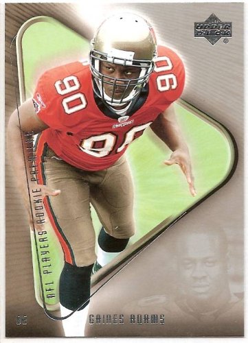 2007 Upper Deck NFL Players Rookie Premiere 1 # Gaines Adams (RC) - Tampa Bay Buccaneers - Football Card - Mint Condition- Shipped in protective display case!!