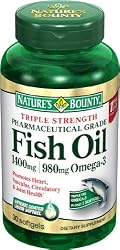 Nature's Bounty Triple Strength  One-per-day Fish Oil 1400 mg, 980 mg Omega-3, 39 Softgels