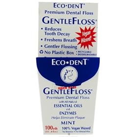 Eco-Dent Premium Dental Floss GentleFloss, Mint Flavored 100 yards (Pack of 5)