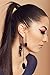YAZILIND Cool Dignity Black Dangle Chain Beads One Ear Earring for Women