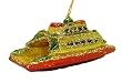 Glitter Drenched Cruise Ship Christmas Ornament 2"