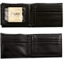 Floto Black Leather Double Billfold ID Wallet