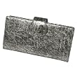Journee Collection Womens Shiny Snakeskin Print Clutch Wallet