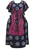 Indian Kaftan Dress Cotton Batik Bohemian Long Caftan Maxi for Womans One Size