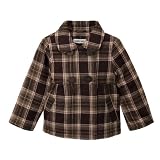 Toddler Girls' Cherokee Heavyweigh Plaid Swing Coat Pink/Brown 3T
