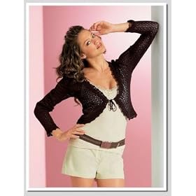 Bolero Häkel Strickjacke Schoko (221)