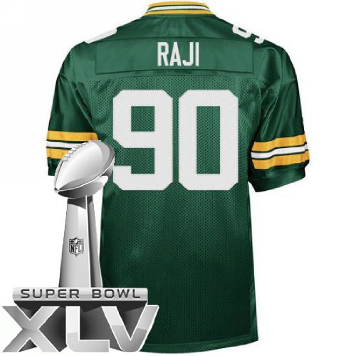 Green Bay Packers 90 B. J. Raji Green Super Bowl NFL Jerseys Authentic Football Jersey Size 48-56 (Please Select the Size When You Order, Can Do Drop Shipping)