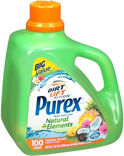 Purex Natural Elements Tropical Splash HE Classic Washing Liquid Laundry Detergent Original Purex 100 loads 150 fl oz