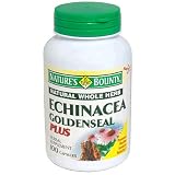 Nature's Bounty Natural Whole Herb Echinacea Goldenseal Plus, 100 Capsules (Pack of 2)