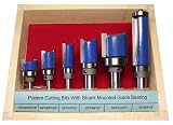 Woodline USA WL-2032 6-Piece 1/4-Inch and 1/2-Inch Shank Pattern Router Bit Set