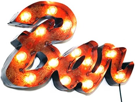 Lighted BAR Sign with Inlaid Lights