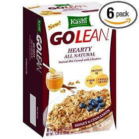 Kashi GOLEAN Instant Hot Cereal, Hearty Honey & Cinnamon, 11.28-Ounce Boxes (Pack of 6)