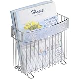 InterDesign Rain Magazine Holder, Clear/Chrome