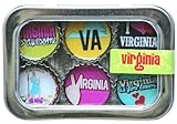 Virginia Bottle Cap 6 pc Magnet Set w/ Case