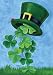 Shamrock Shower Garden Flag