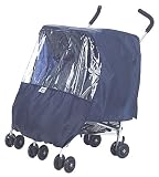 Protect-a-Bub 700TWIN Twin Rain Cover - Side by Side - Fits Stroller and Jogger - Navy