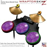 Stardust Purple Skin by WraptorSkinz fits Guitar Hero 4 World Tour Drum Set for Nintendo Wii, XBOX 3
