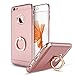 Lavince iPhone 6 Plus Case,iPhone 6s Plus Case, 3 in 1 Combo Ultra Thin Hard Protective Luxury Case Cover for iPhone 6 Plus/iPhone 6s Plus(5.5Inch) with 360 Degree Rotating Ring Kickstand(Rose Gold)
