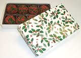 Scott's Cakes 1 lb. Chocolate Christmas Balls in a Holly Box