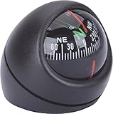 HR 10310601 Self-adhesive Automobile Dashboard Compass - 2.1 x 2.2 x 2.3 Inches Always Drive, Bike or Walk in the Right Direction Thanks to This Small and Compact Compass